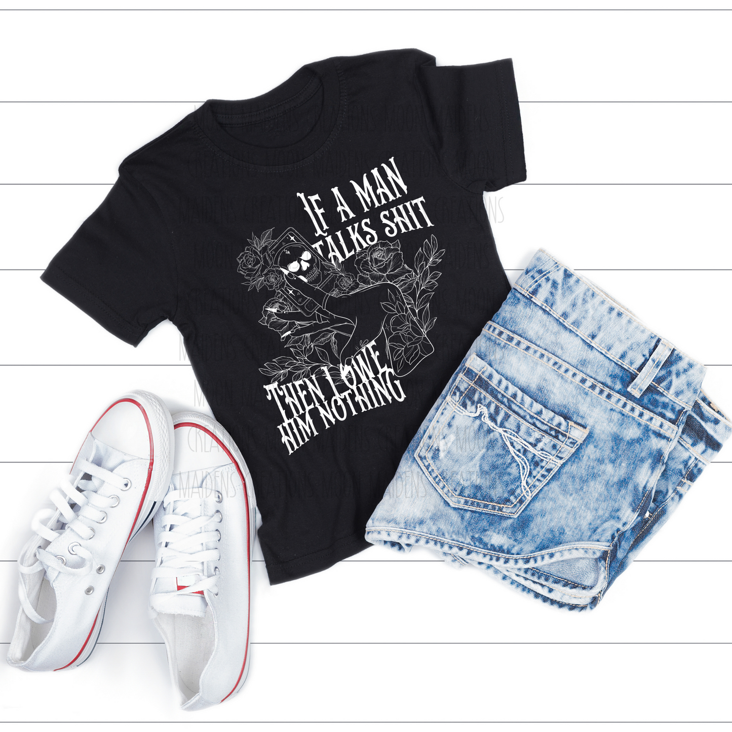 If a man talks shit T shirt