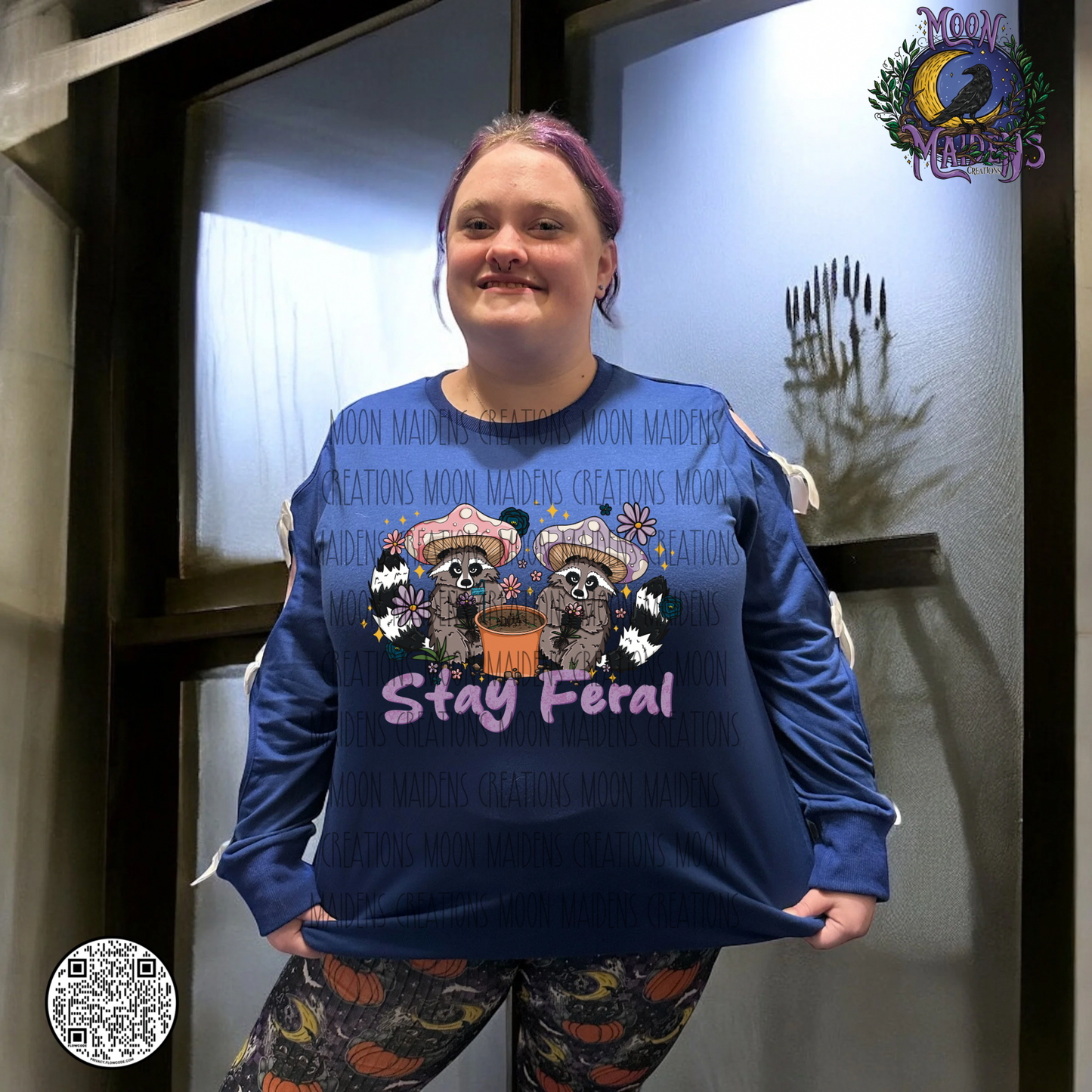 Stay feral purple long sleeve