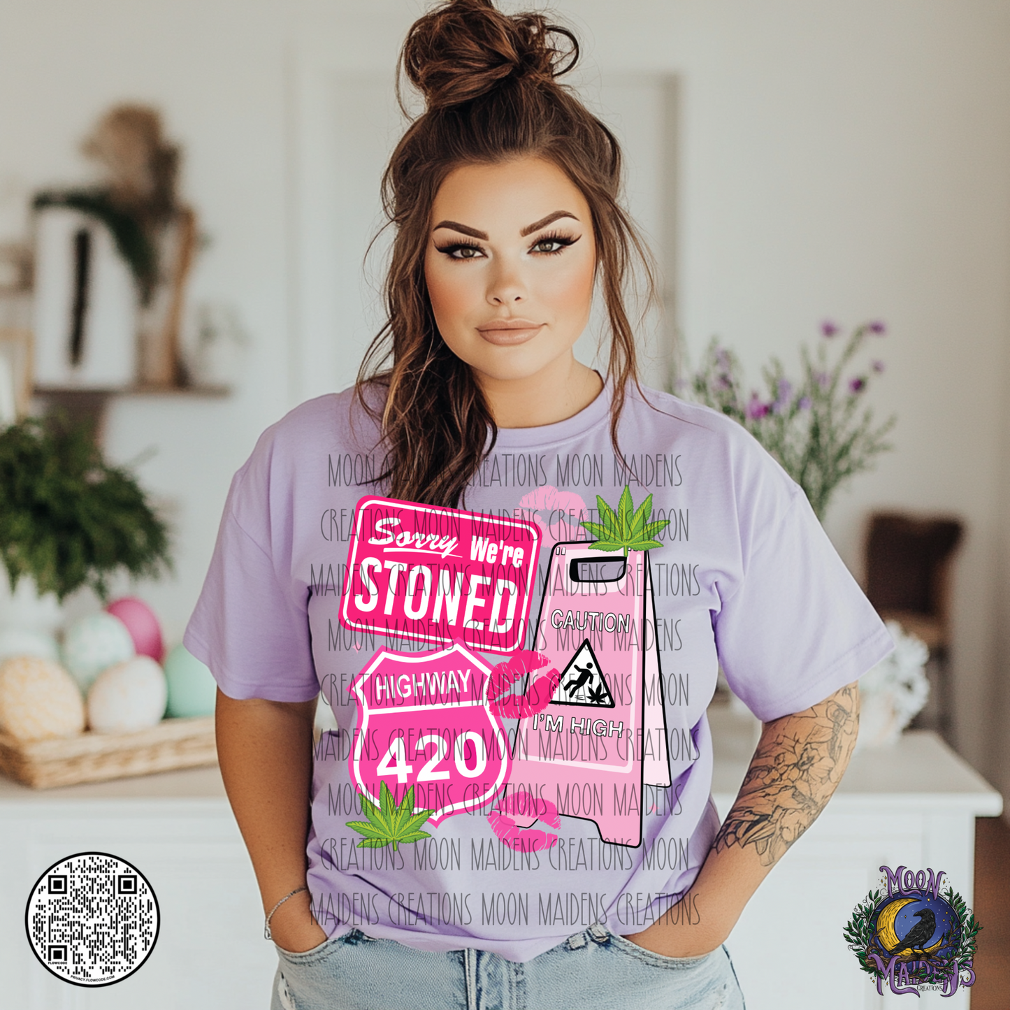 Sorry we’re stoned T shirt