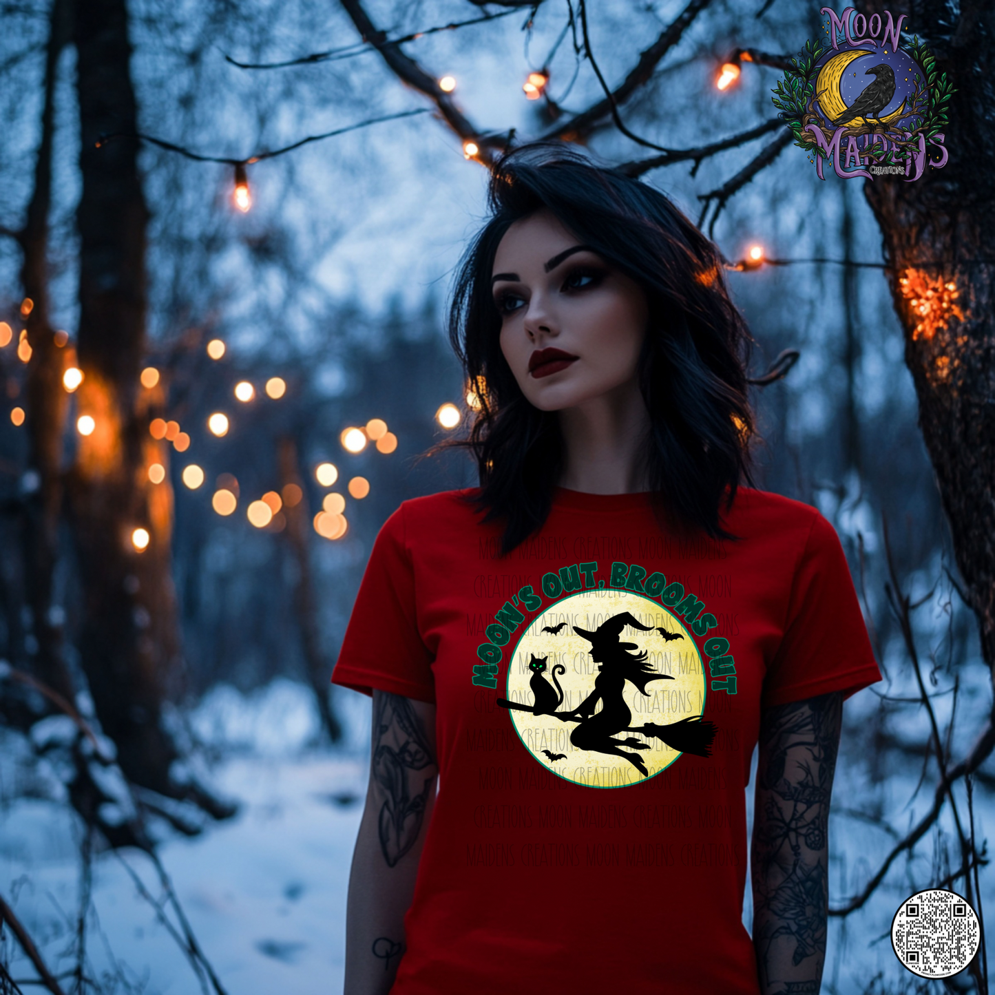 Moons out brooms out T shirt