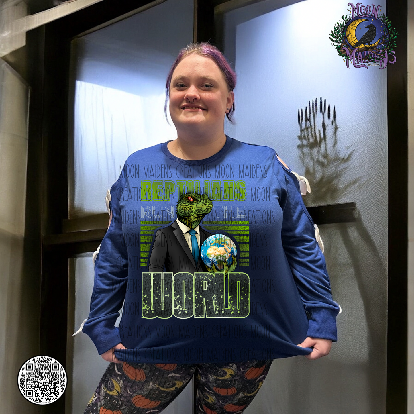 Reptilians run the world sweatshirt
