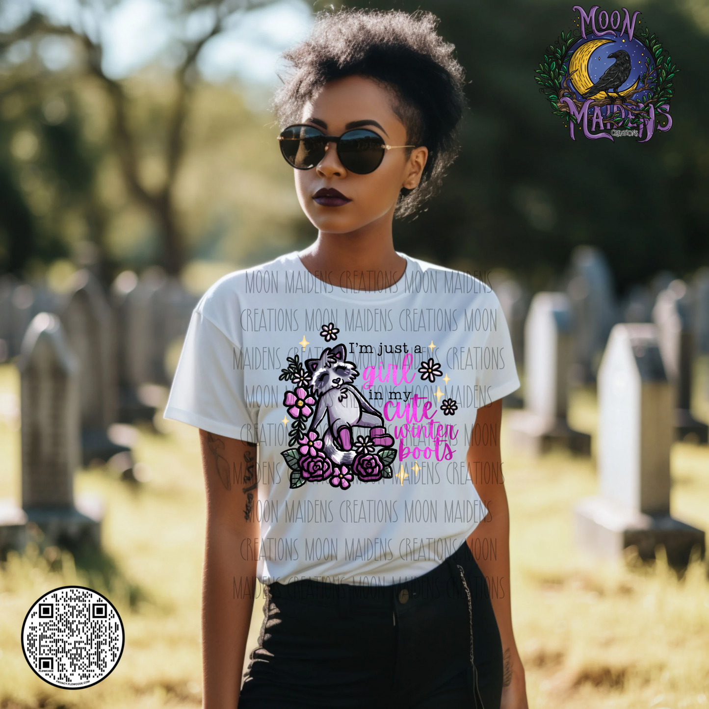 Cute winter boots T shirt