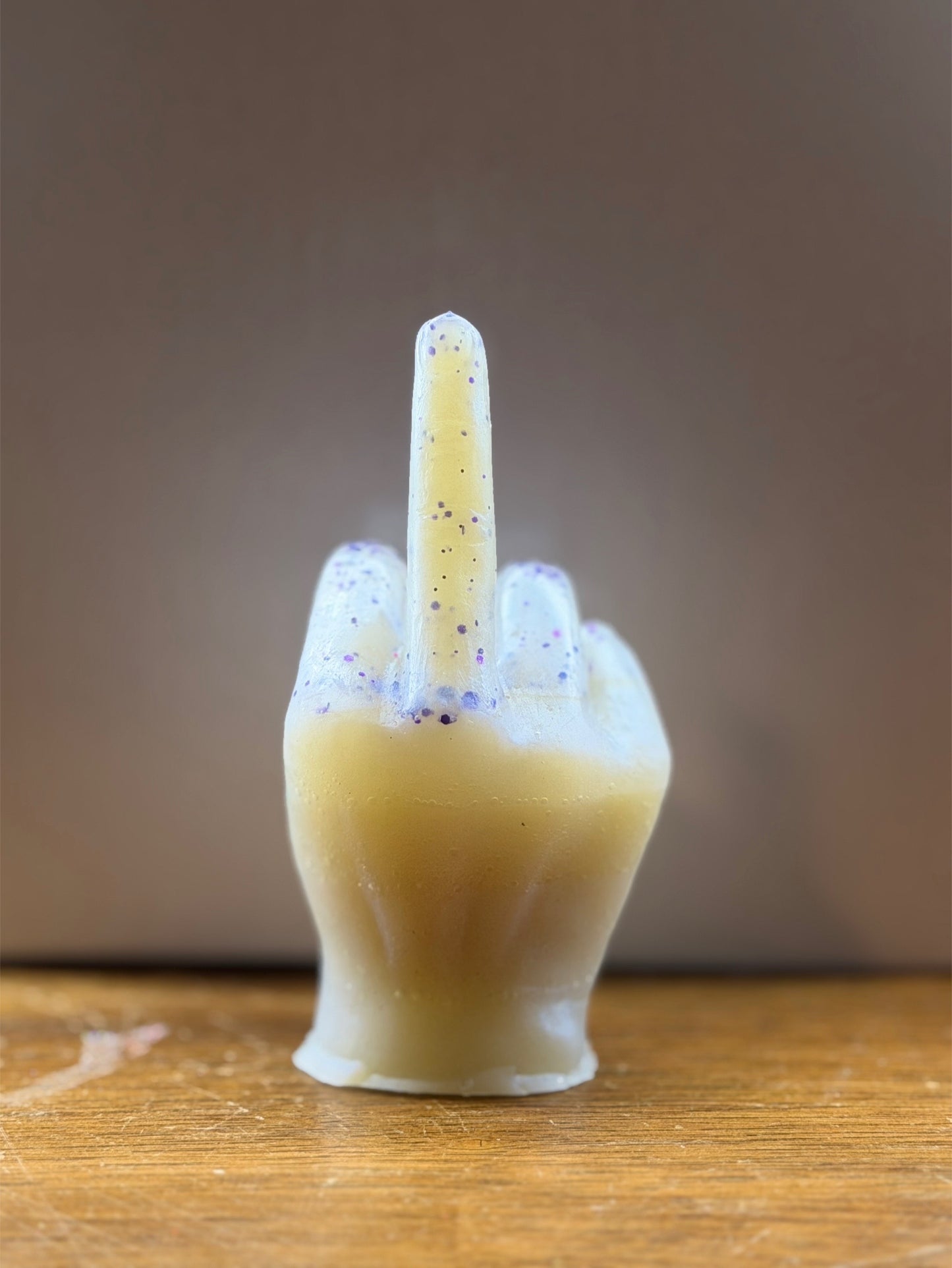 Middle Fingers Up White With sprinkles