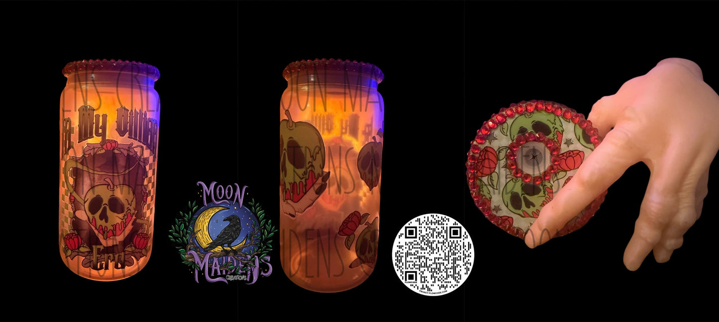 In my villain era 16 oz fancy glass can