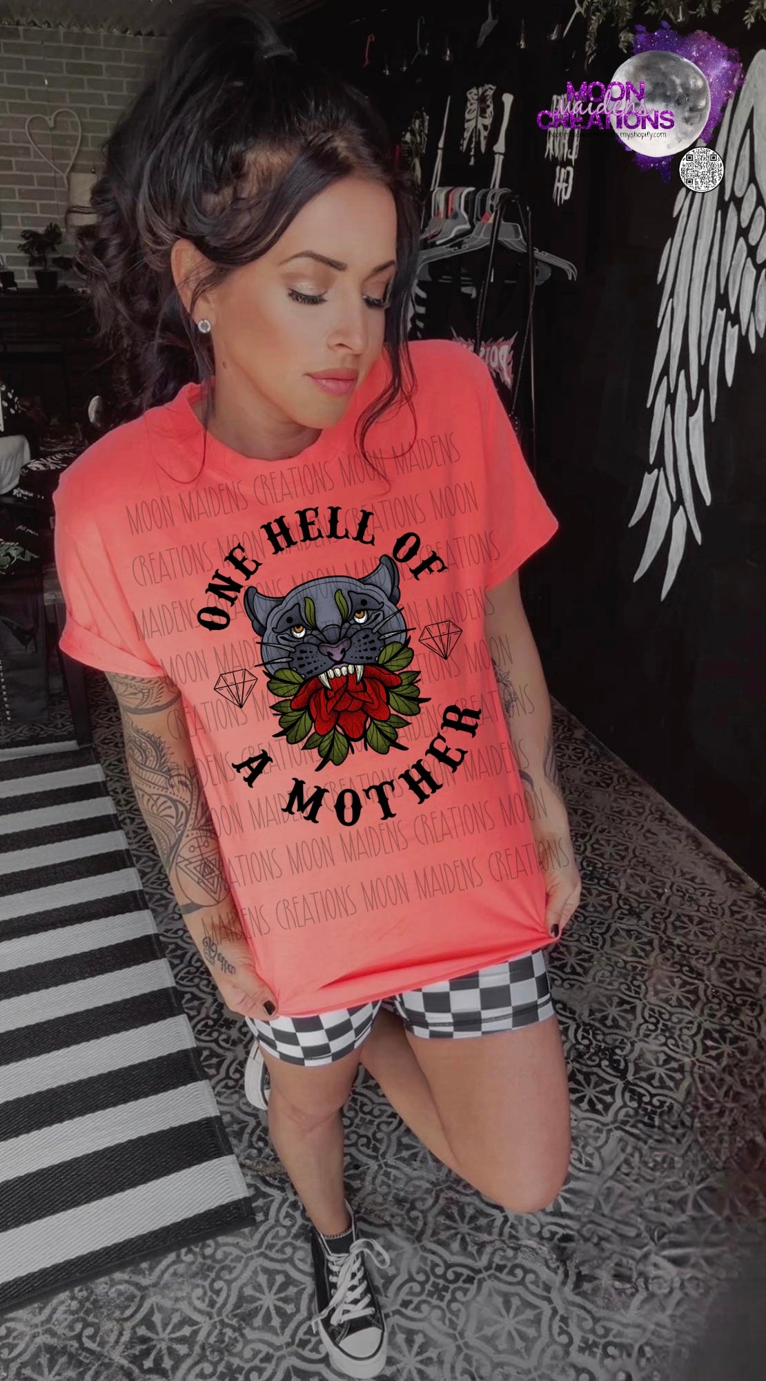 One hell of a girl mother T shirt