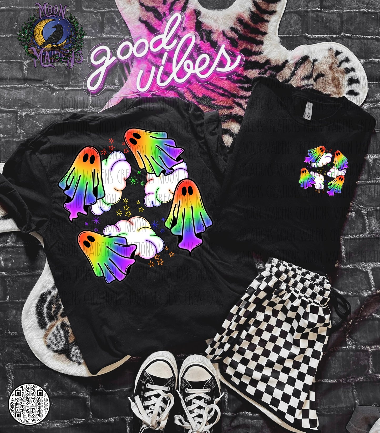 Rainbow ghosts T shirt