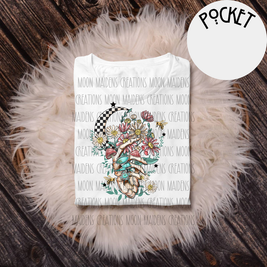 Skelly flowers T shirt