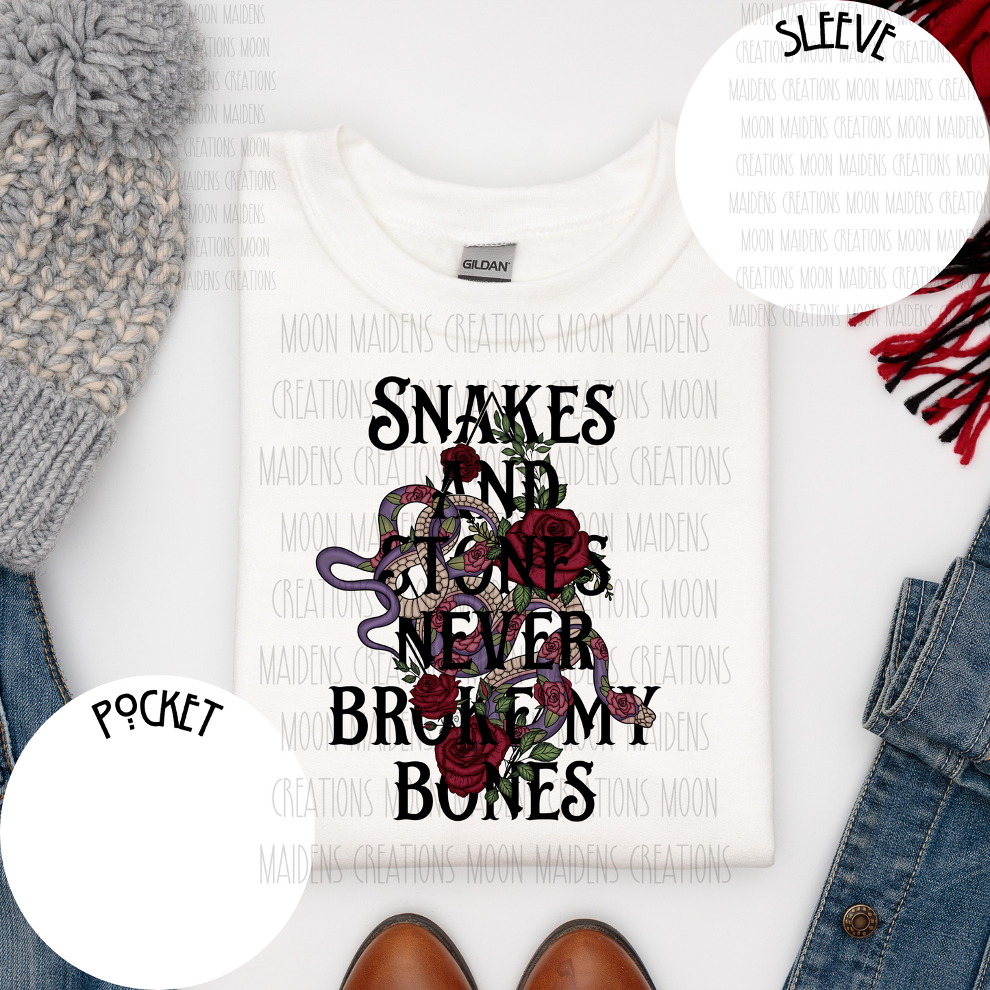 Snakes and stones color T shirt