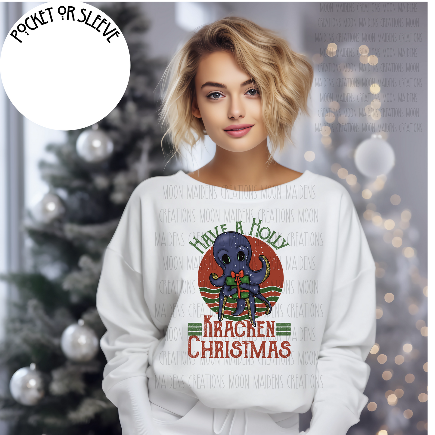 Holly Kraken Christmas Long sleeve T shirt