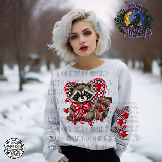 Valentines trash panda long sleeve