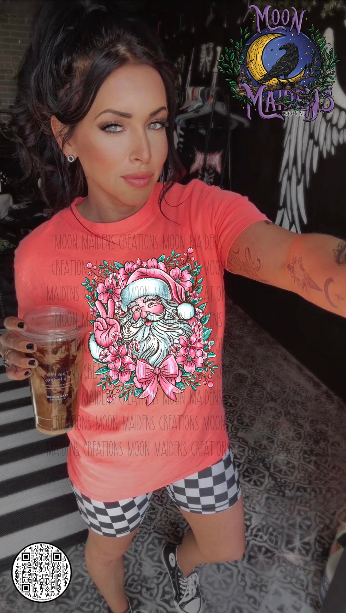 Pink Santa T shirt