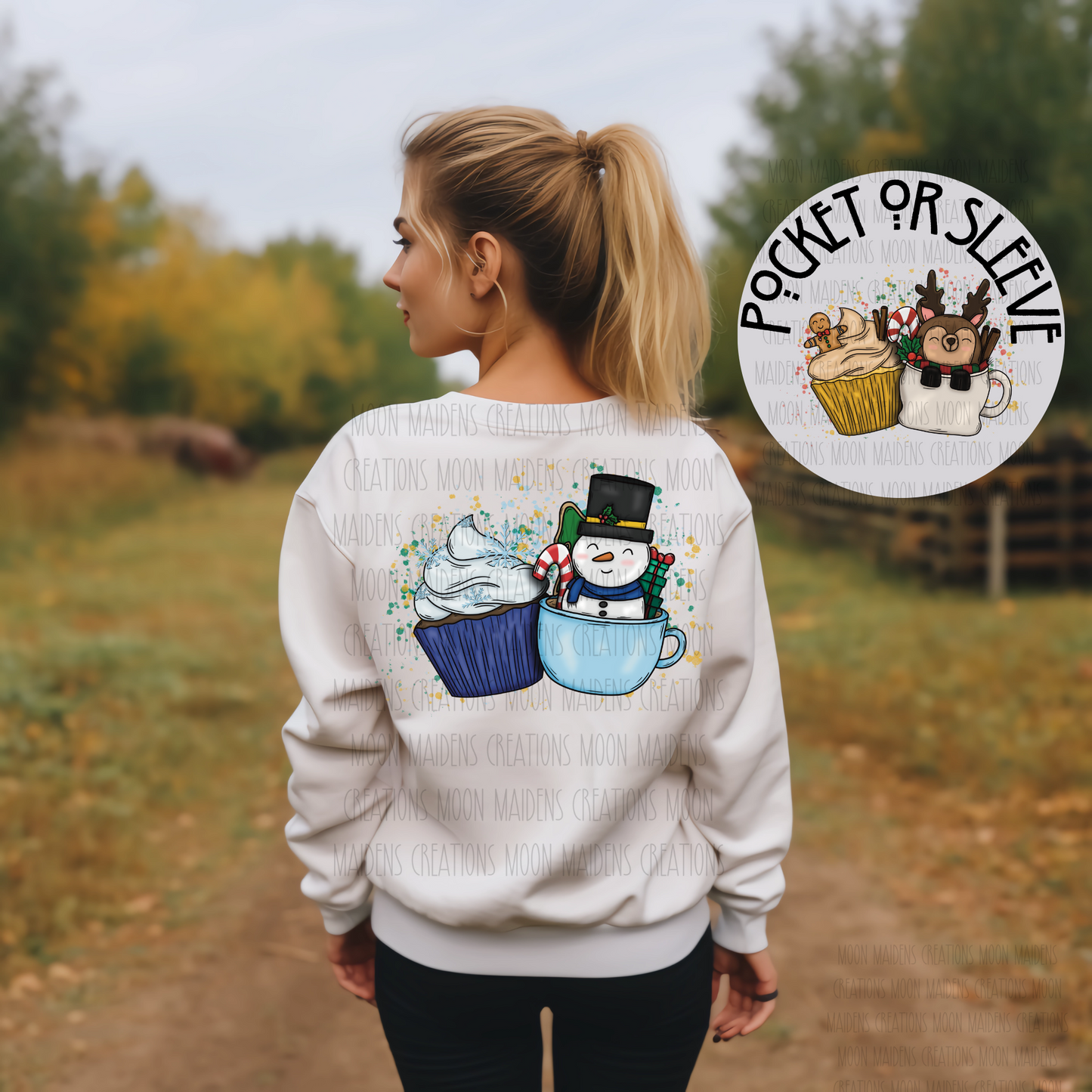 Snowman mug  Long sleeve T shirt