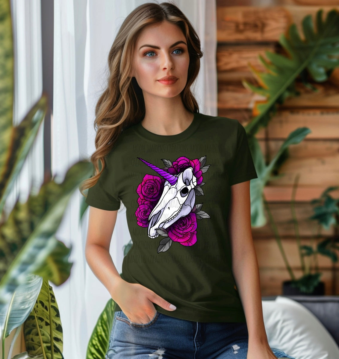 Unicorn Skull T shirt