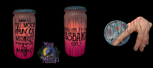Full moon dances 16 oz fancy glass can