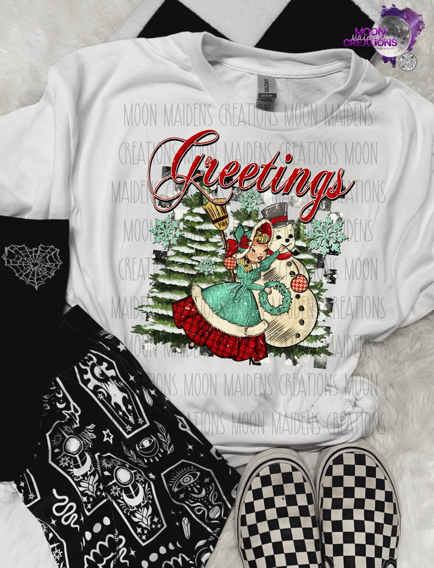 Greetings Santa T shirt