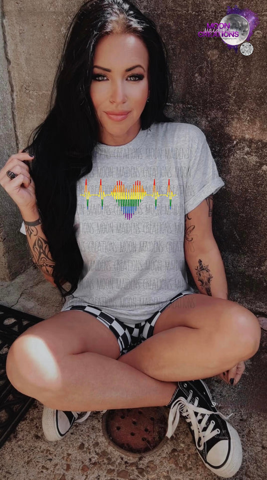 Pride heartbeat T shirt