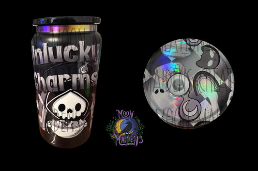 Unlucky Grim 16 oz fancy stainless can