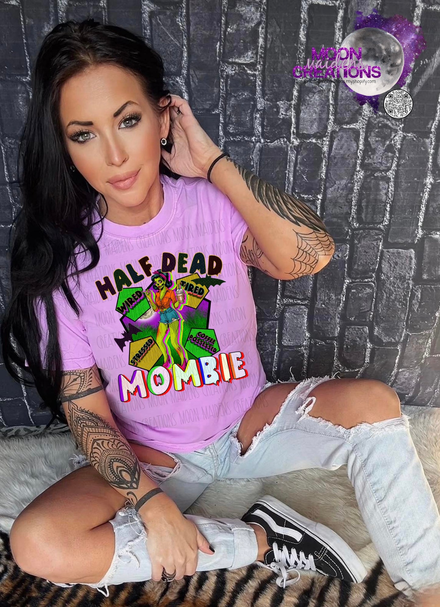 Half dead mombie T shirt