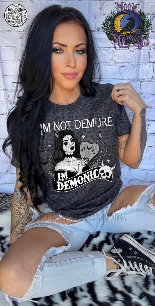 I’m not demure, I’m demonic grayscale sweatshirt