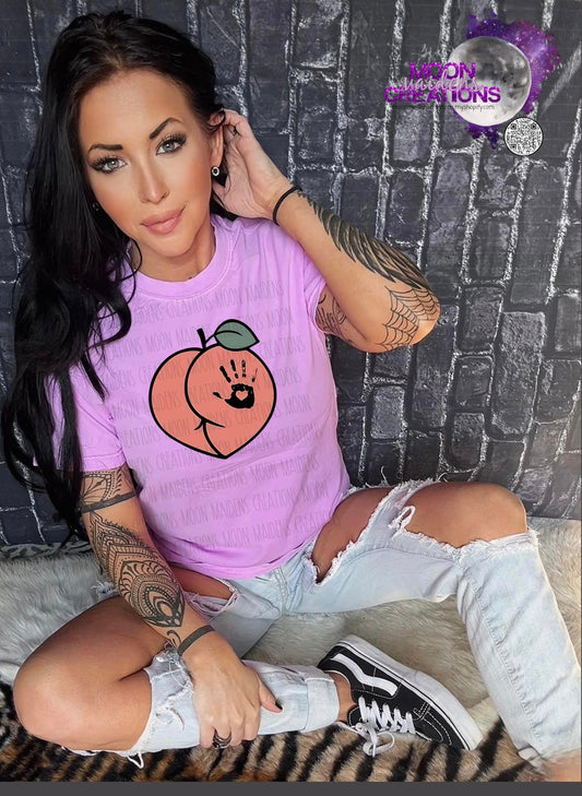 Naughty peach T shirt