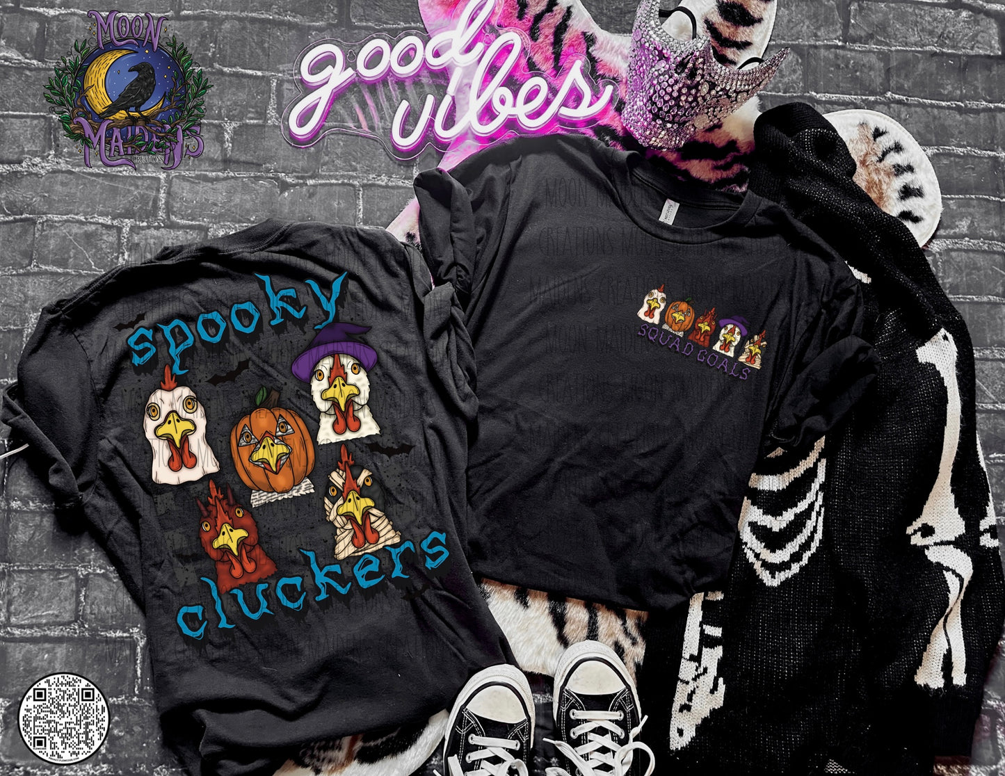 Spooky cluckers long sleeve