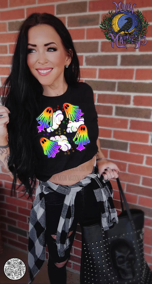 Rainbow Ghosts long sleeve