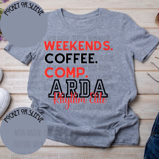 ARDA weekends coffee comp T shirt