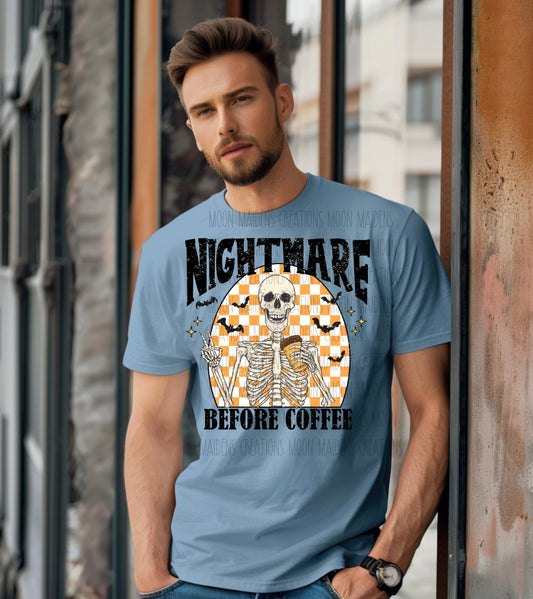 Nightmare before coffee T shirt