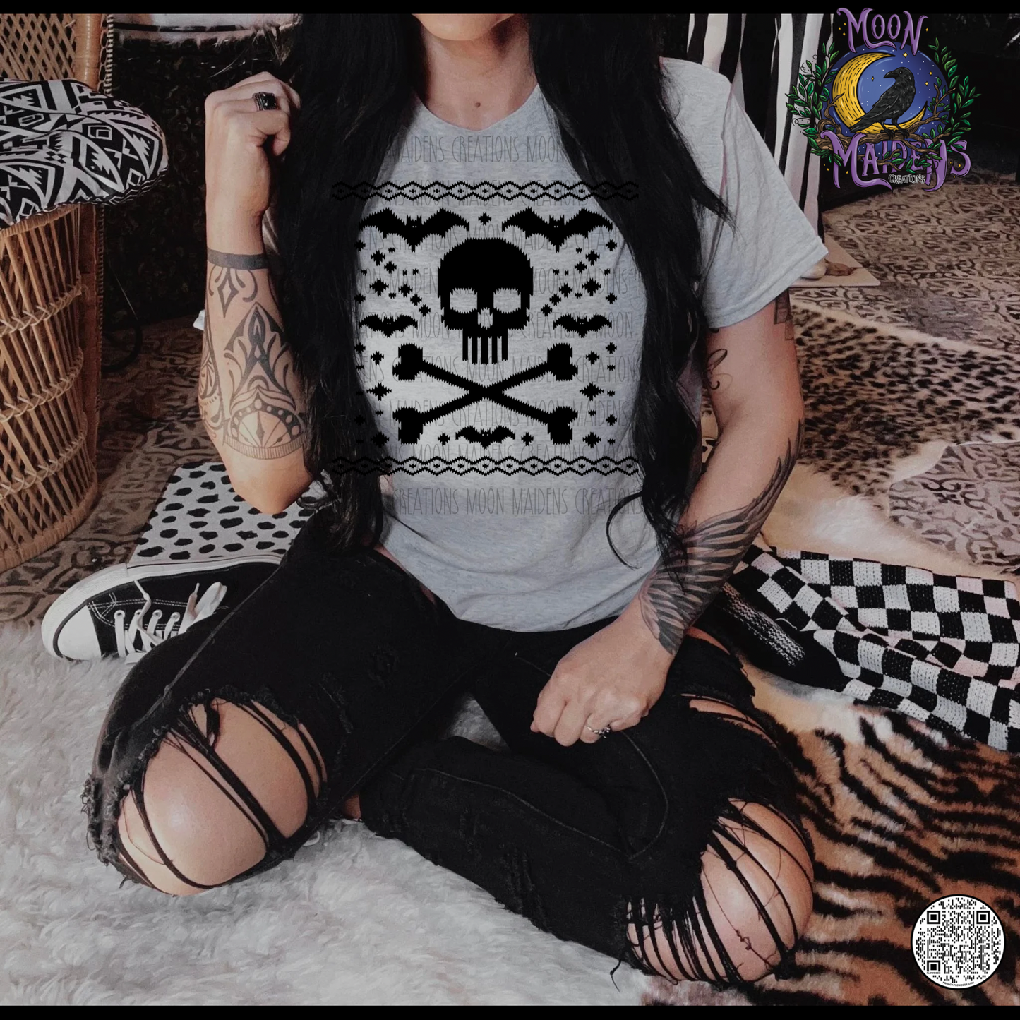 Sweater weather Skull and Crossbones long sleeve