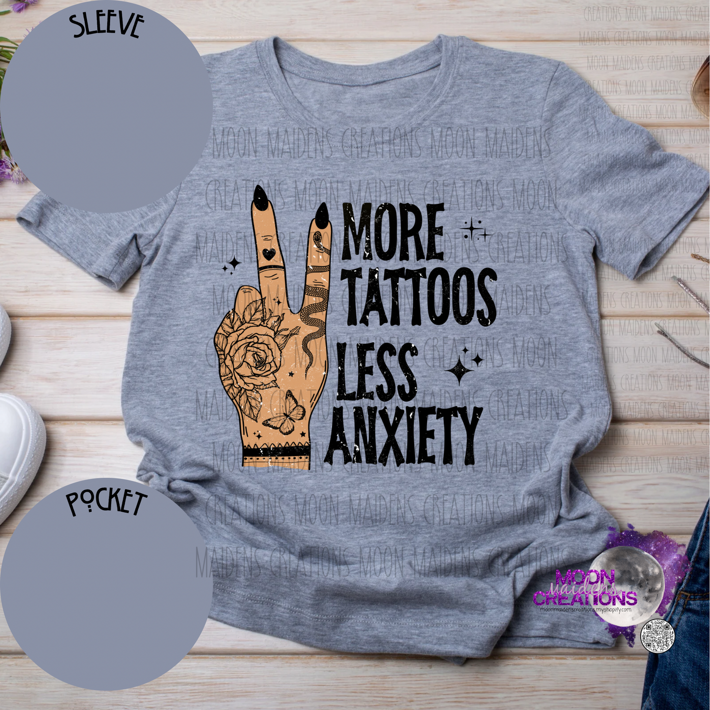 More tattoos less anxiety T shirt