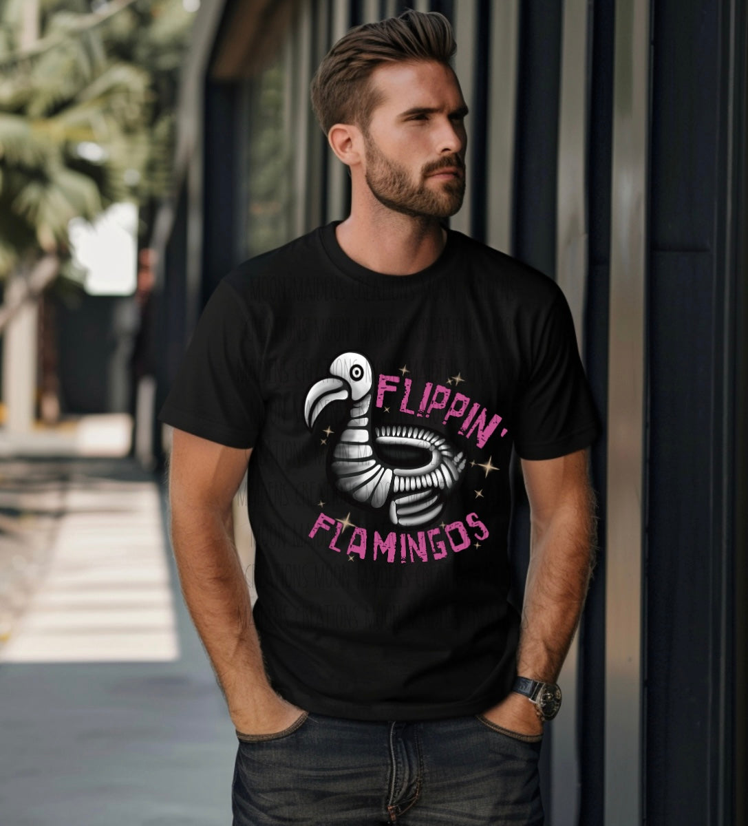 Flippin flamingos T shirt