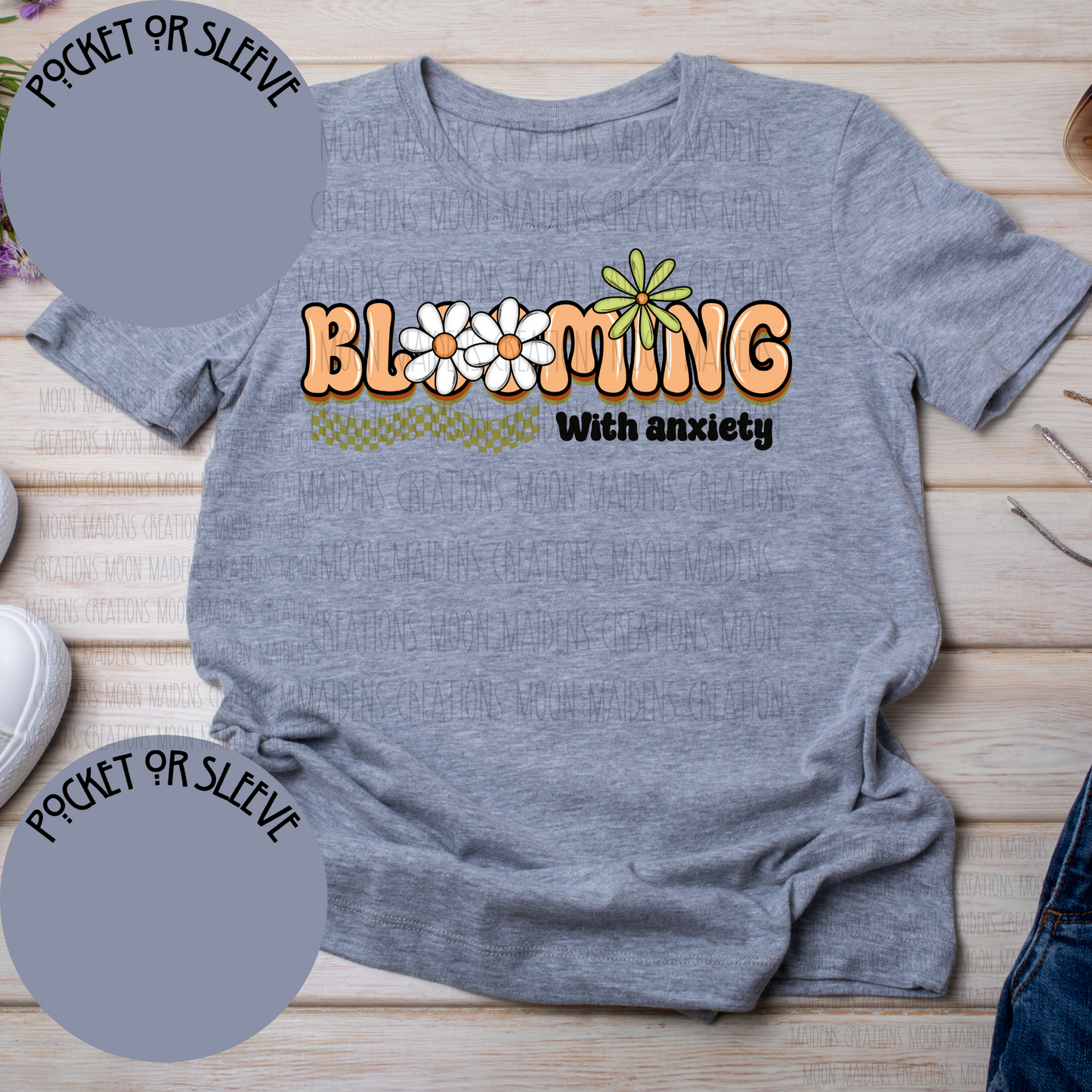 Blooming with anxiety T shirt