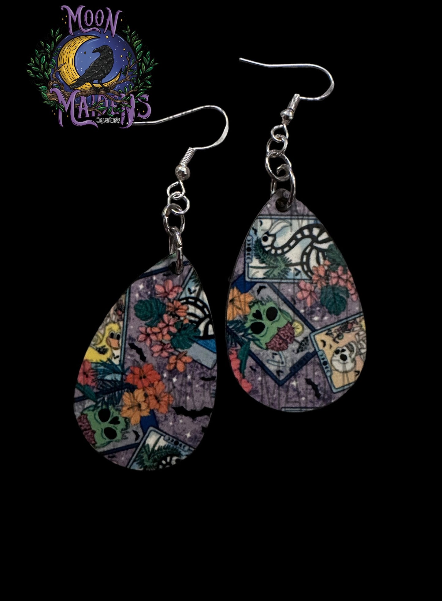 Spooky Summer Tarot sublimation Earrings