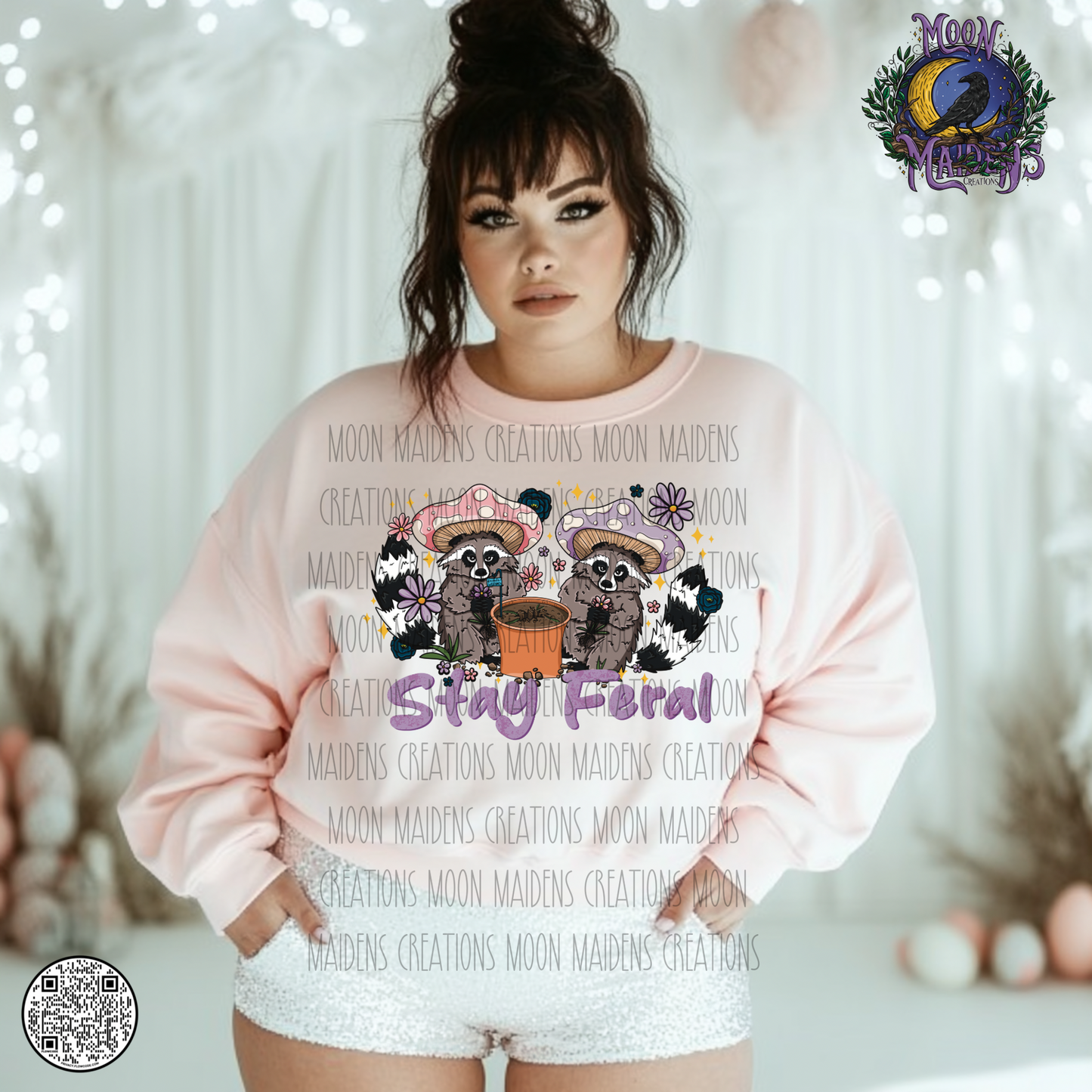 Stay feral purple long sleeve