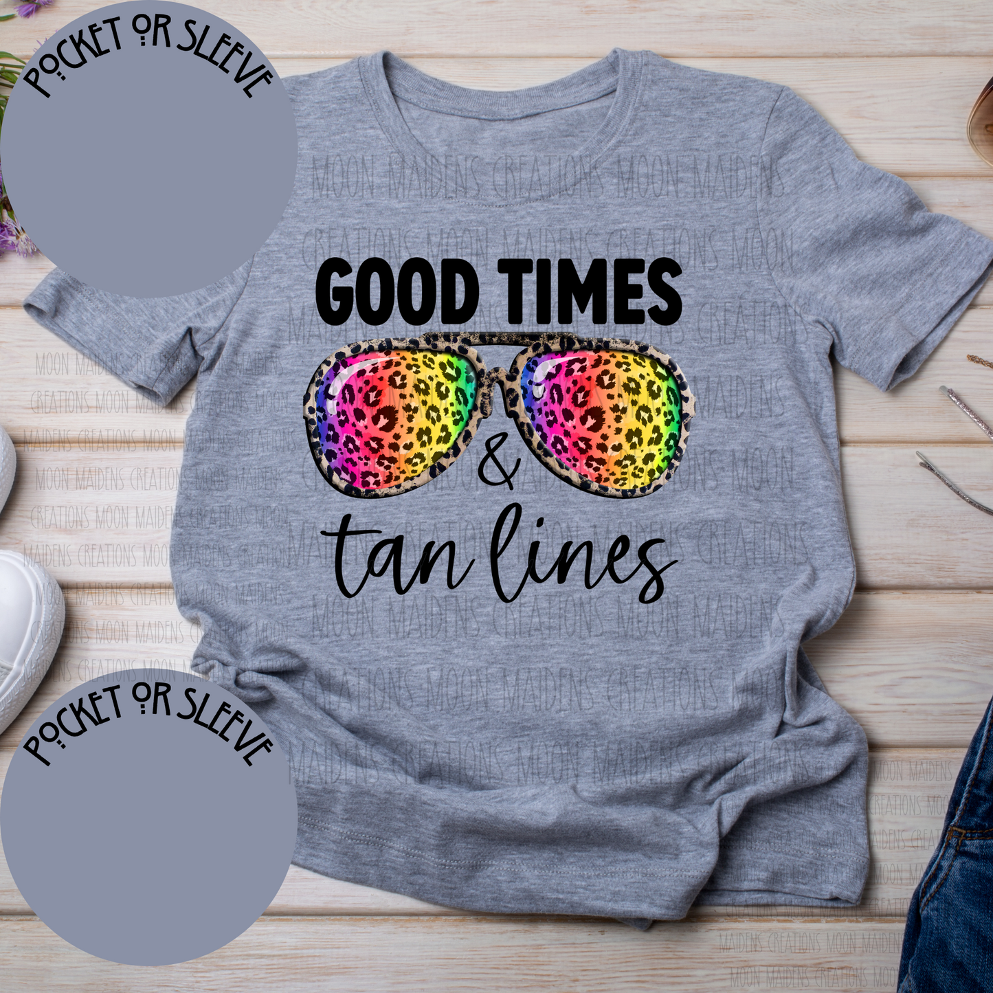 Good times and tan lines T shirt