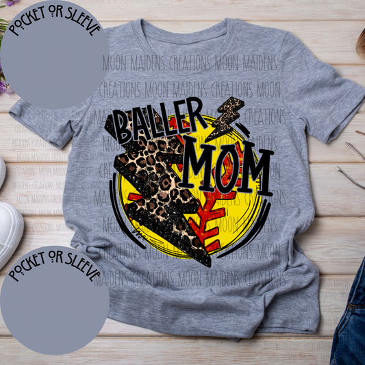 Baller mom softball T shirt