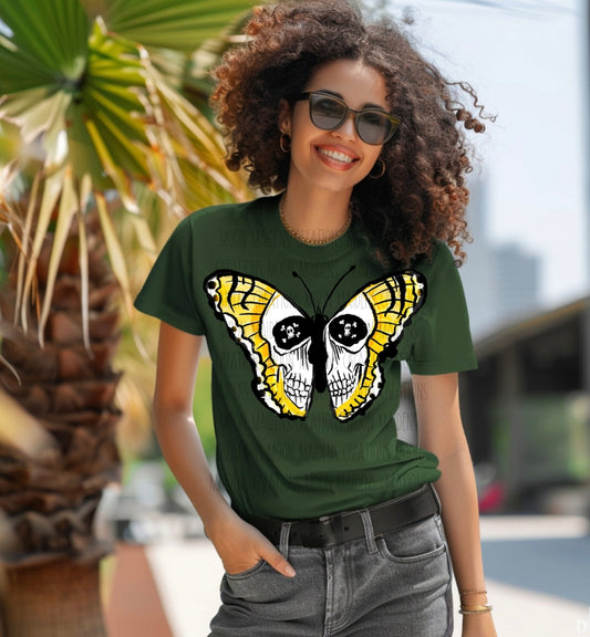 Butterfly skull T shirt