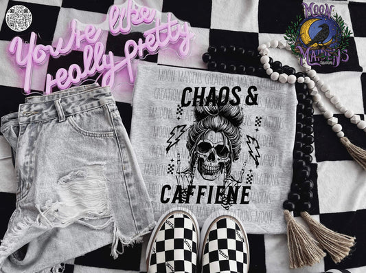 Chaos and caffeine sweatshirt