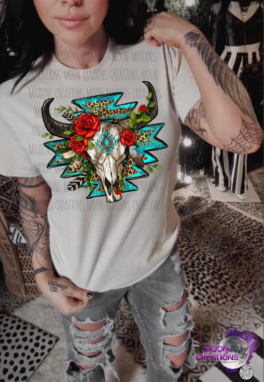 Bullskull Aztec T shirt