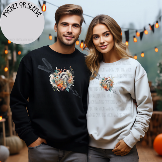 Arrow through the heart sweatshirt