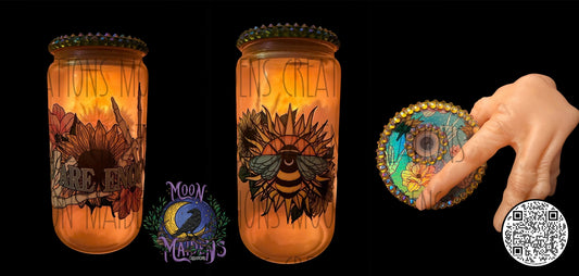 You are worthy 16 oz fancy glass can