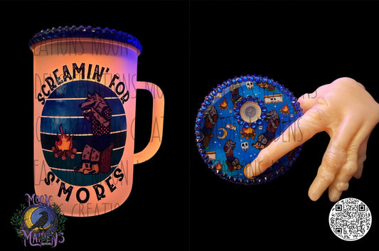 Screaming for s’mores 17 oz fancy glass mug