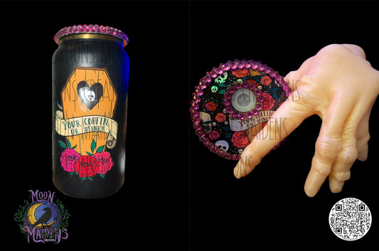 Your coffin or mine 16 oz fancy stainless can