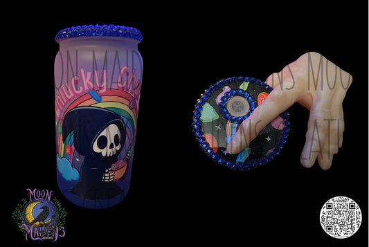 Unlucky charms 16 oz fancy glass can