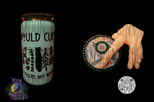 I would curse you 16 oz fancy stainless can