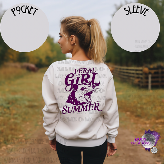 Feral girl summer sweatshirt