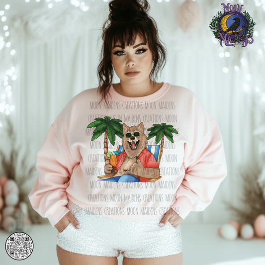 Werewolf in the sun sweatshirt