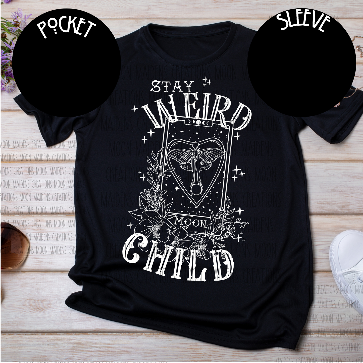 Stay weird moon child no color long sleeve