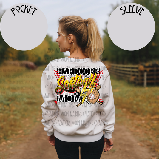 Hardcore softball mom long sleeve