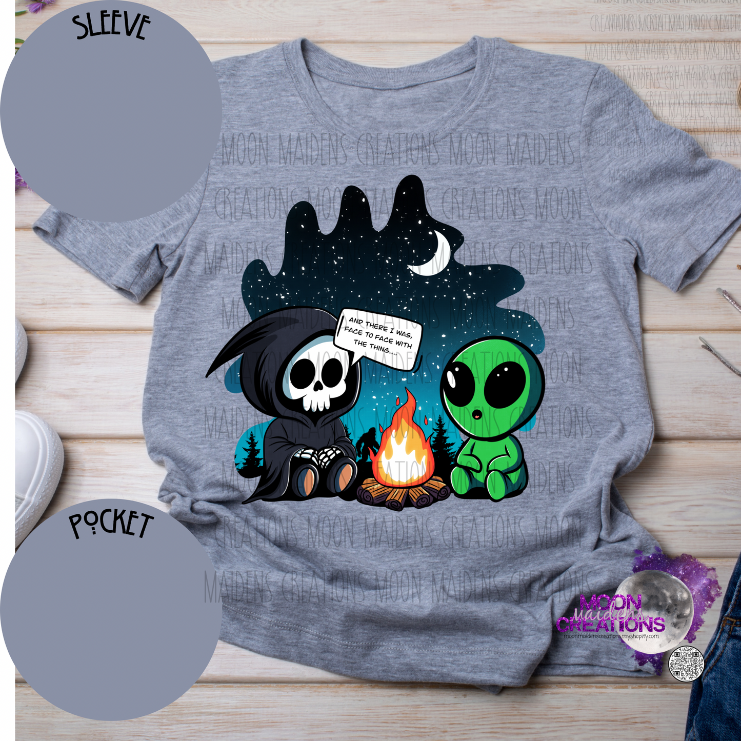 Grim goes camping sweatshirt